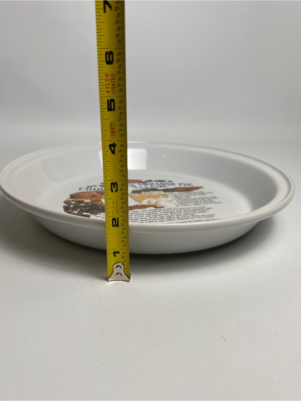 Vintage Chocolate Mousse Pie A La Carl Recipe Dish Plate - Picture 8 of 9